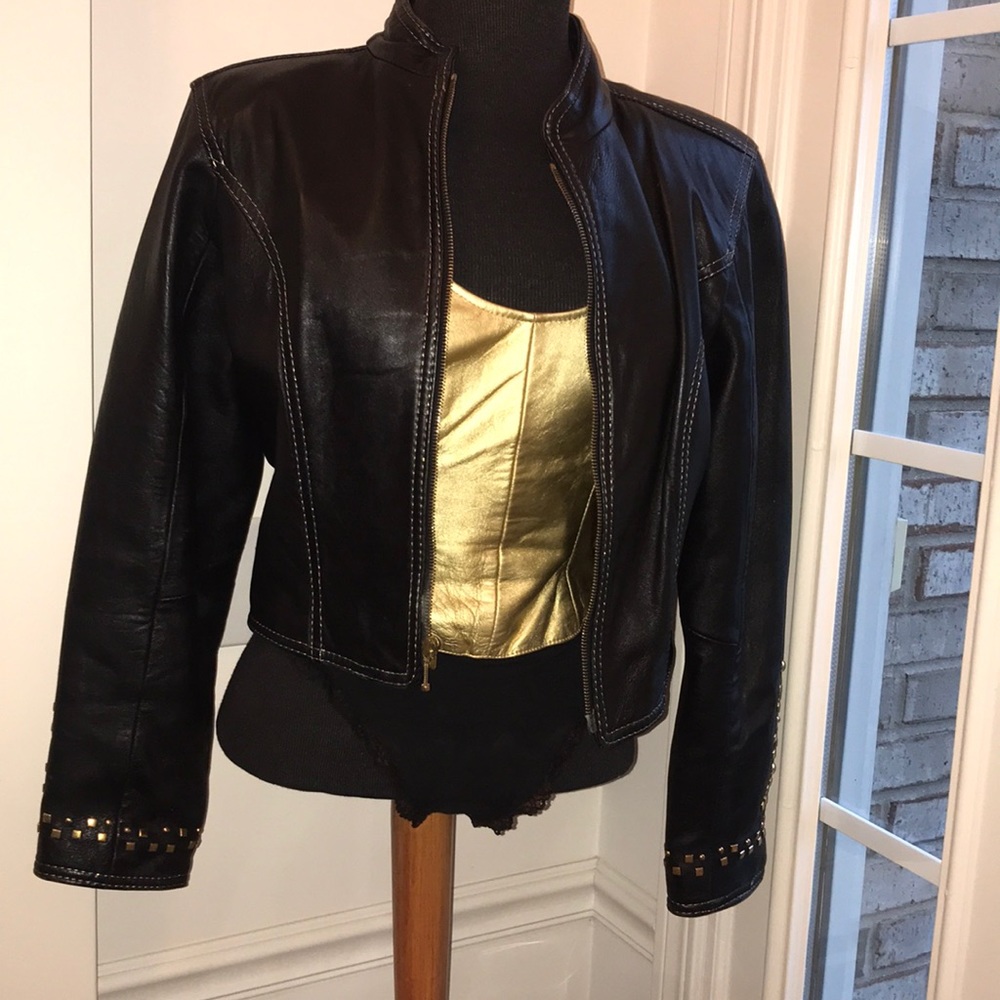 Tannery West Bolero Moto Rock Studded LTHR Jacket - Picture 3 of 12